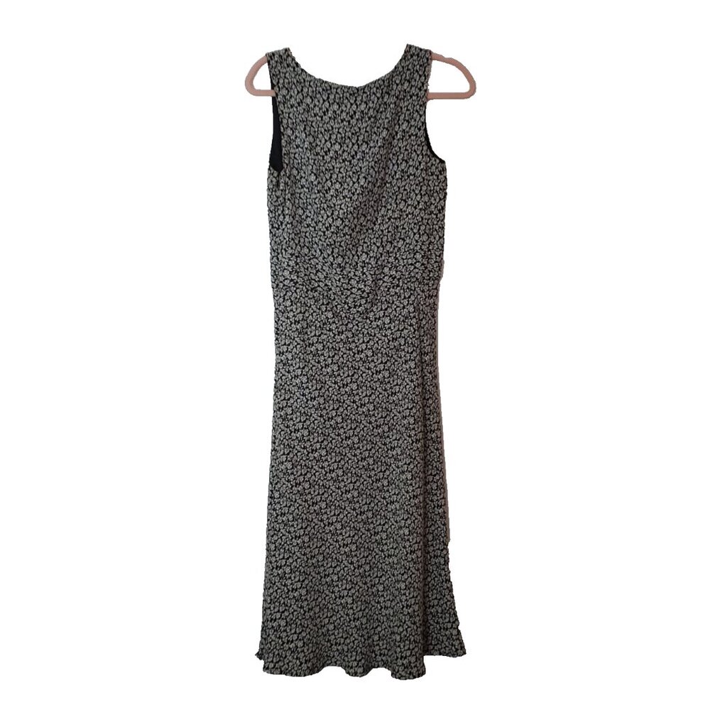 Casual Corner Black and White Floral Midi Dress